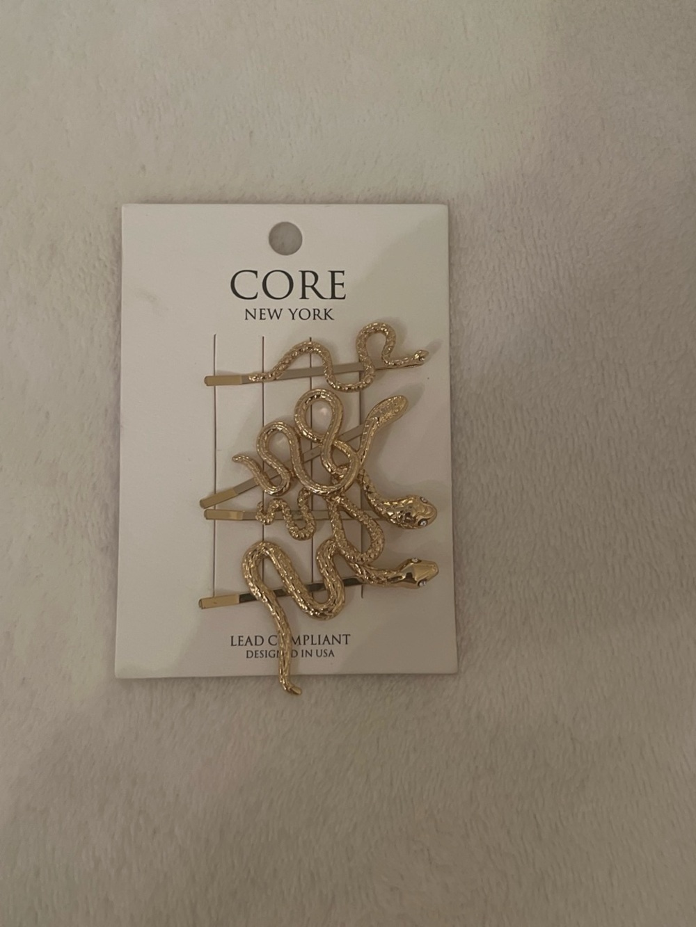 Gold Snake Bobby Pin Set